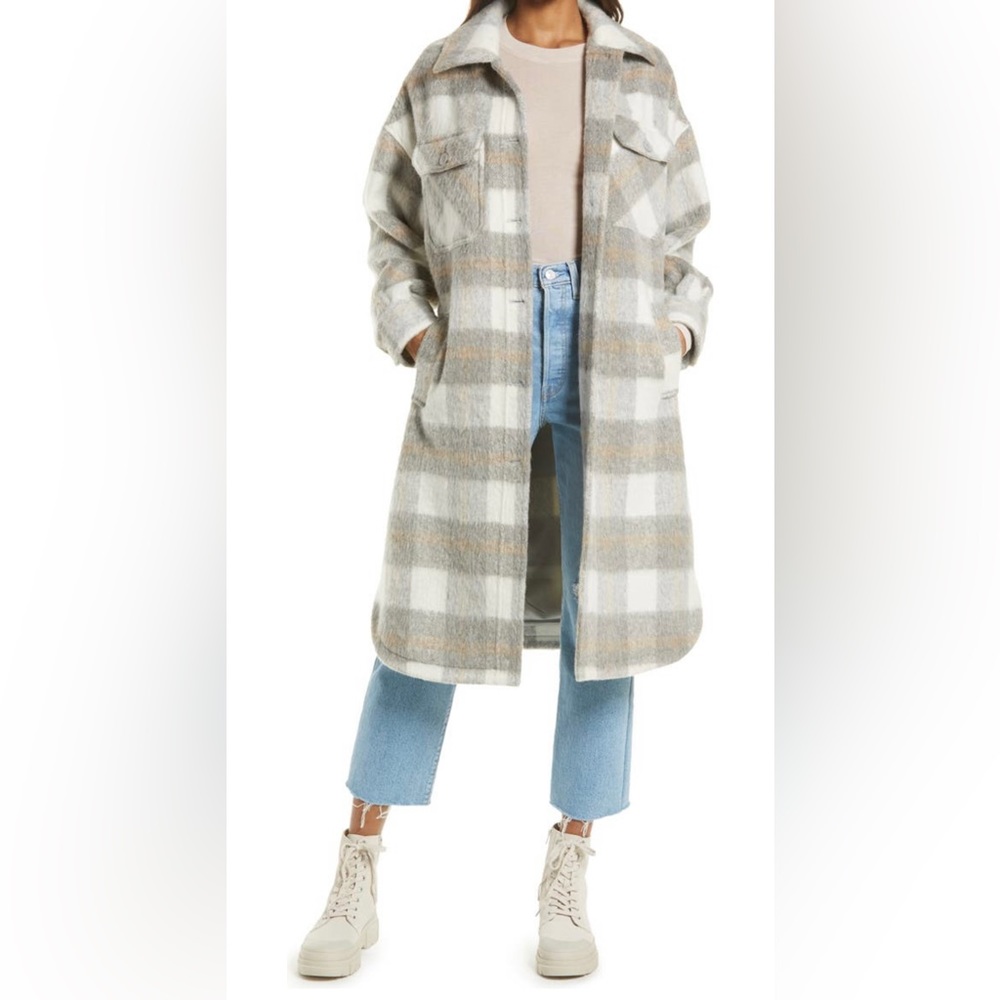 Treasure & Bond Oversized Plaid Shacket - XS